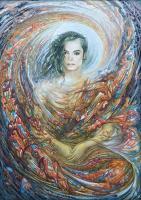 Mystic Art - The Image Of Heavenly Singer Michael Jackson - Oil On Canvas